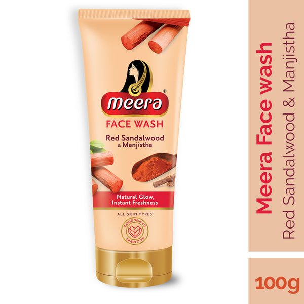 Red Sandalwood & Manjistha Face Wash, For Natural Glow & Instant Freshness, All Skin Types, 100g