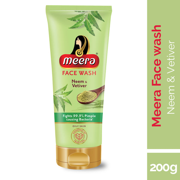 Neem & Vetiver Face Wash, For Clear & Moisturized Skin, Oily Skin, 200g