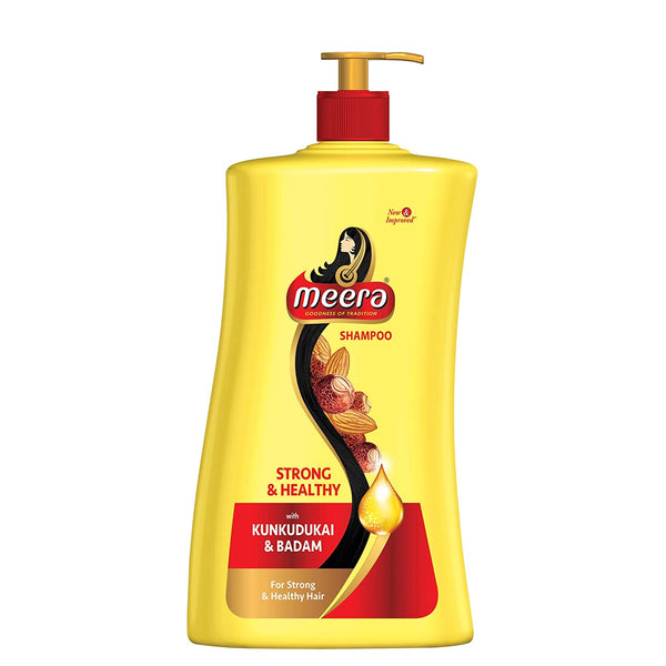 Strong and Healthy Shampoo, With Goodness of Kunkudukai & Badam for Soft & Smooth Hair, 1000ml
